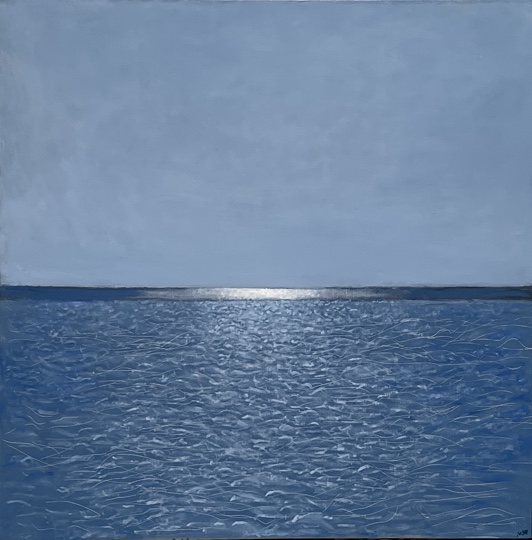 Maria Hillfon  www.hillfon.com  Hav - Sea, 100x100 målningar, paintings